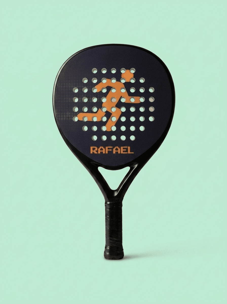 Custom padel racket voor Rafael